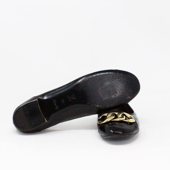 LOUIS VUITTON #35452 Burgundy Vernis Flats (US 9 EU 39) - Picture 8 of 9